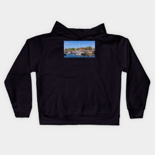 Old ships in Vegesacker Hafen, Bremen-Vegesack, Bremen Kids Hoodie